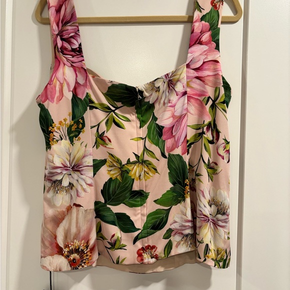 Dolce & Gabbana Floral Pink Sleeveless Top - Picture 2 of 3